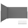 VEVOR Retractable Side Awning, 63''x 236'' Full Aluminum Rust-Proof Patio Sunshine Screen, Outdoor Privacy Divider & Wind Screen, Works for Courtyard