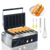 Commercial Corn Dog Waffle Maker, Professional Hotdog Intelligent Waffle Maker, Non-Stick French Muffin Waffle Iron Machine 110V 1550W for Home