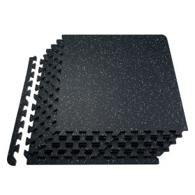 VEVOR 25 PCS 0.56" Thick Gym Floor Mats, 24"x24" EVA Foam & Rubber Top Interlocking Workout Mats with 100 sq.ft Coverage