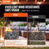 VEVOR Fire Pit Wind Guard, 29 x 8 inch Round Glass Flame Shield, 0.24-Inch Thick Fire Table Accessory, Clear Tempered Glass Flame Guard for Propane