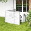 Outdoor PVC Air Conditioner Fence with 20 Inch Long Stakes