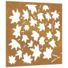 Patio Wall Decoration 21.7"x21.7" Corten Steel Maple Leaf Design