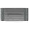 Garden Raised Bed Powder-coated Steel 59.8"x31.5"x26.8" Gray