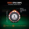 VEVOR Poker Chip Set, 500-Piece Poker Set, Complete Poker Playing Game Set with Aluminum Carrying Case, 11.5 Gram Casino Chips, Cards