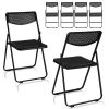 6 Pack Plastic Folding Chairs, Lightweight Stackable Commercial Chairs, Portable Event Seats Indoor Outdoor for Home Event Party Picnic School Wedding