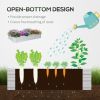 Outsunny 6' x 3' Galvanized Raised Garden Bed with Mini PVC Greenhouse Cover, Outdoor Metal Planter Box with 2 Roll-Up Windows for Growing Flowers