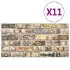 3D Wall Panels with Multicolor Brick Design 10 pcs EPS