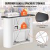 VEVOR Portable Tradeshow Podium Table, 51.18" x 18.31" x 37.4", Display Exhibition Counter Stand Booth Fair with Wall