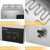 ZOKOP 110V 1200W 3L*6 Stainless Steel Small Six Plates Heating Food Warming Soup Pool Silver