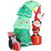6 FT Lighted Christmas Inflatable Decoration, Inflatable Christmas Tree with Elf and Santa Claus