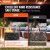 VEVOR Fire Pit Wind Guard, 17 x 6.7 inch Round Glass Flame Shield, 0.24-Inch Thick Fire Table Accessory, Clear Tempered Glass Flame Guard for Propane
