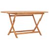 7 Piece Folding Patio Dining Set Solid Teak Wood