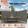 VEVOR Retractable Side Awning, 63''x 236'' Full Aluminum Rust-Proof Patio Sunshine Screen, Outdoor Privacy Divider & Wind Screen, Works for Courtyard