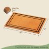 Welcome Doormats Natural Coco Coir Mats with Non Slip PVC Backing Indoor Outdoor Mats for Home & Office Floor Mats for Door Decor Plain Entry Mat with
