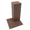 Plastic Interlocking Deck Tiles,44 Pack Patio Deck Tiles,12"x12" Square Waterproof Outdoor All Weather Use