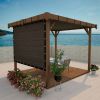 Shade Fabric Brown Sun Shade Cloth with Grommets for Pergola Replacement Shade Cover Canopy Cable Zip Ties