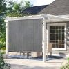 Outdoor cordless patio sunshade splice curtain rolled up porch pavilion Mocha