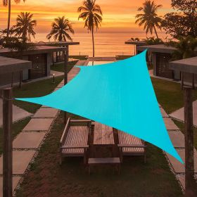 Artpuch Custom Size Mixed Turquoise Sun Shade Sail Triangle Canopy 185 GSM Durable Fabric UV Block Awning for Outdoor Patio Garden Backyard (Customize (Color: Mixed Turquoise, size: 10'X27')