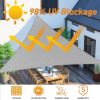 Artpuch 9'x9'x9'Customize Sand Sun Shade Sail Commercial Standard UV Block 185 GSM, Water and Air Permeable, Heavy Duty