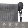 Outdoor cordless patio sunshade splice curtain rolled up porch pavilion Mocha