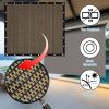 Shade Fabric Brown Sun Shade Cloth with Grommets for Pergola Replacement Shade Cover Canopy Cable Zip Ties