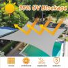 Artpuch 14'X20'Customize Sand Sun Shade Sail Commercial Standard UV Block 185 GSM, Water and Air Permeable, Heavy Duty